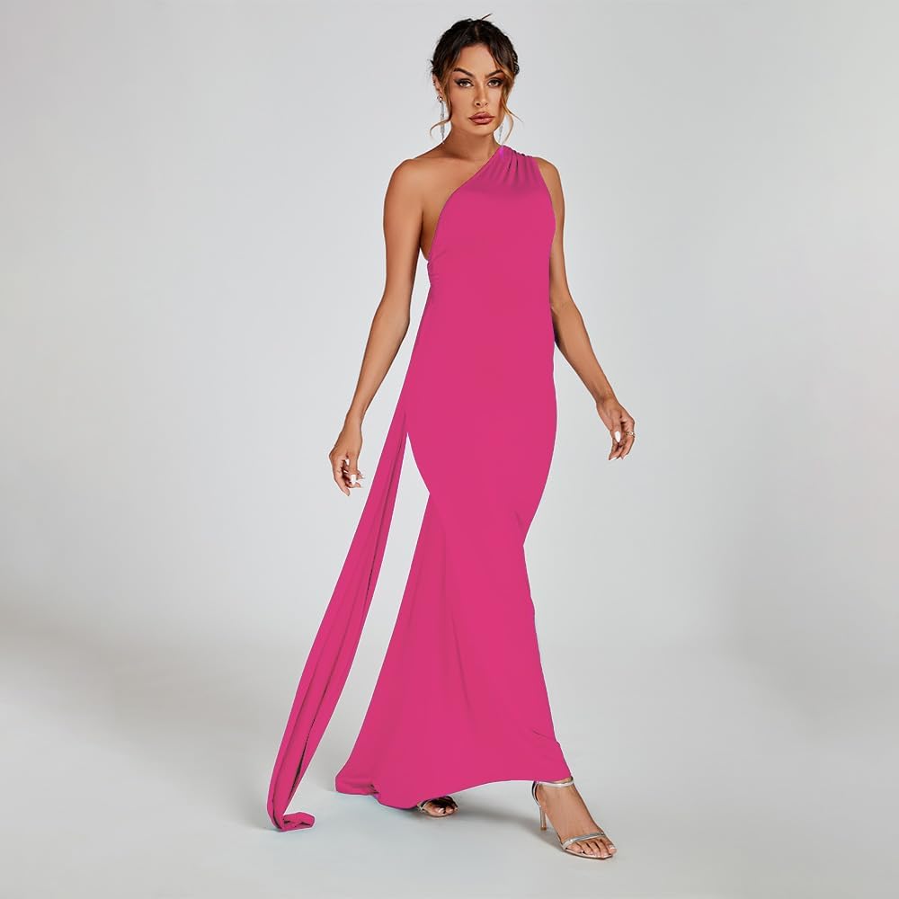 Women Sexy Backless Dress Bodycon Sleeveless Open Back Maxi Dress Formal Cocktail Wedding Guest