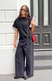 Shes Yours Black Wide Leg Boyfriend Jeans