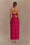Kensley Broderie Midi Skirt Dragonfruit