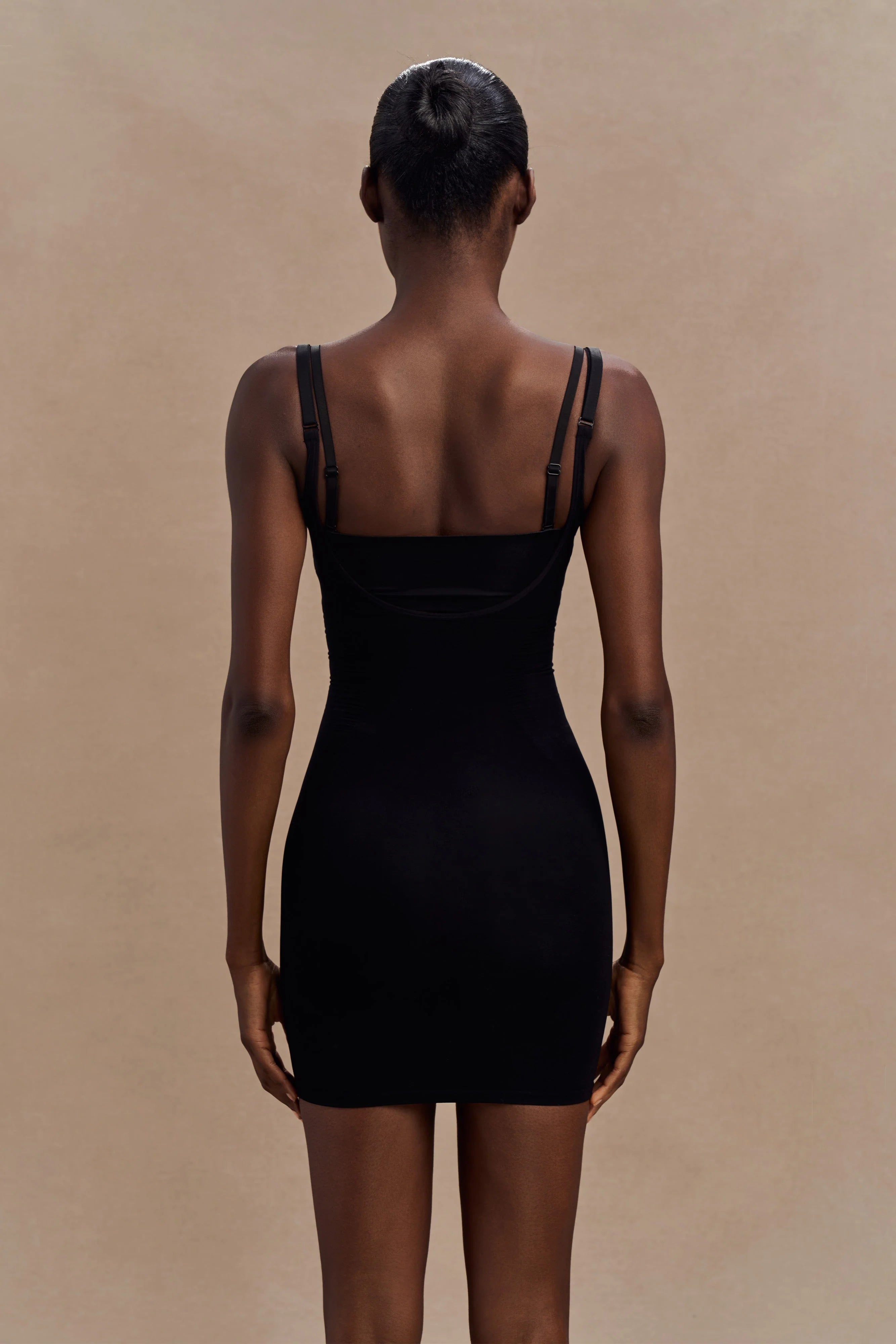 Jocelyn Backless Shapewear Mini Dress Black