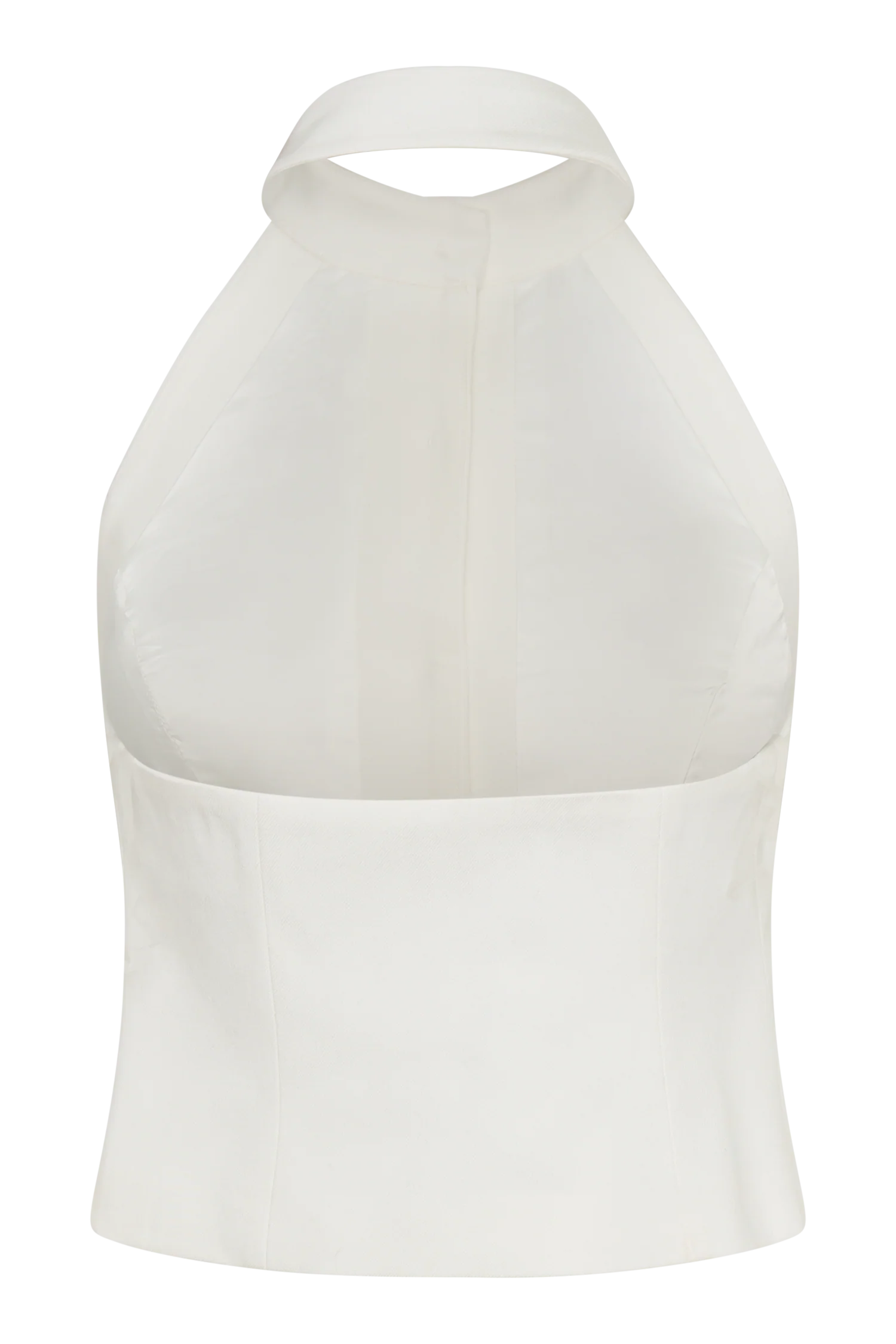 Tiara Halter Neck Suiting Top White