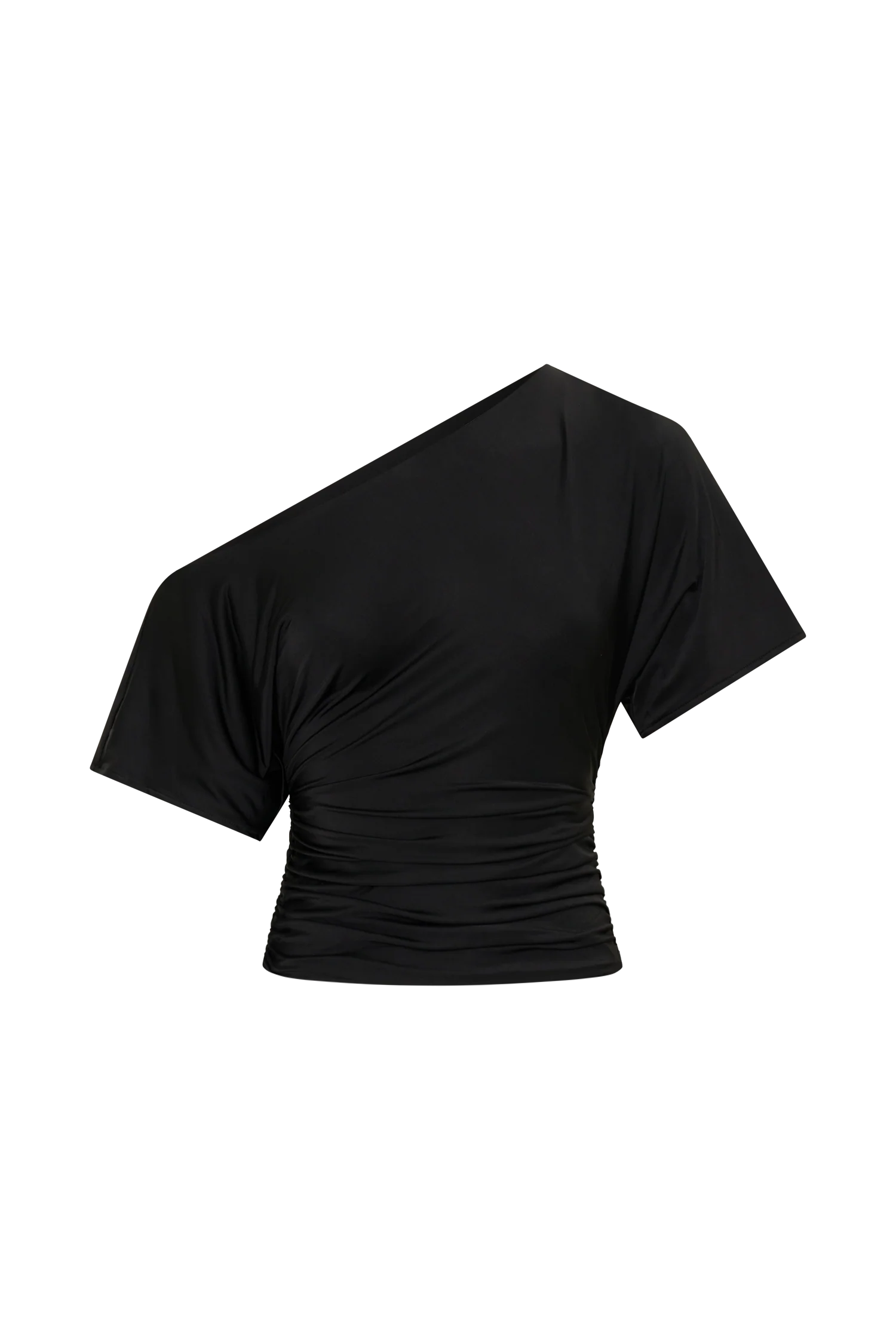 Luu Off Shoulder Slinky Top Black