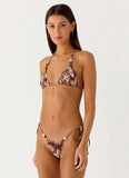 Saga Bead Bikini Top Espresso Meadow