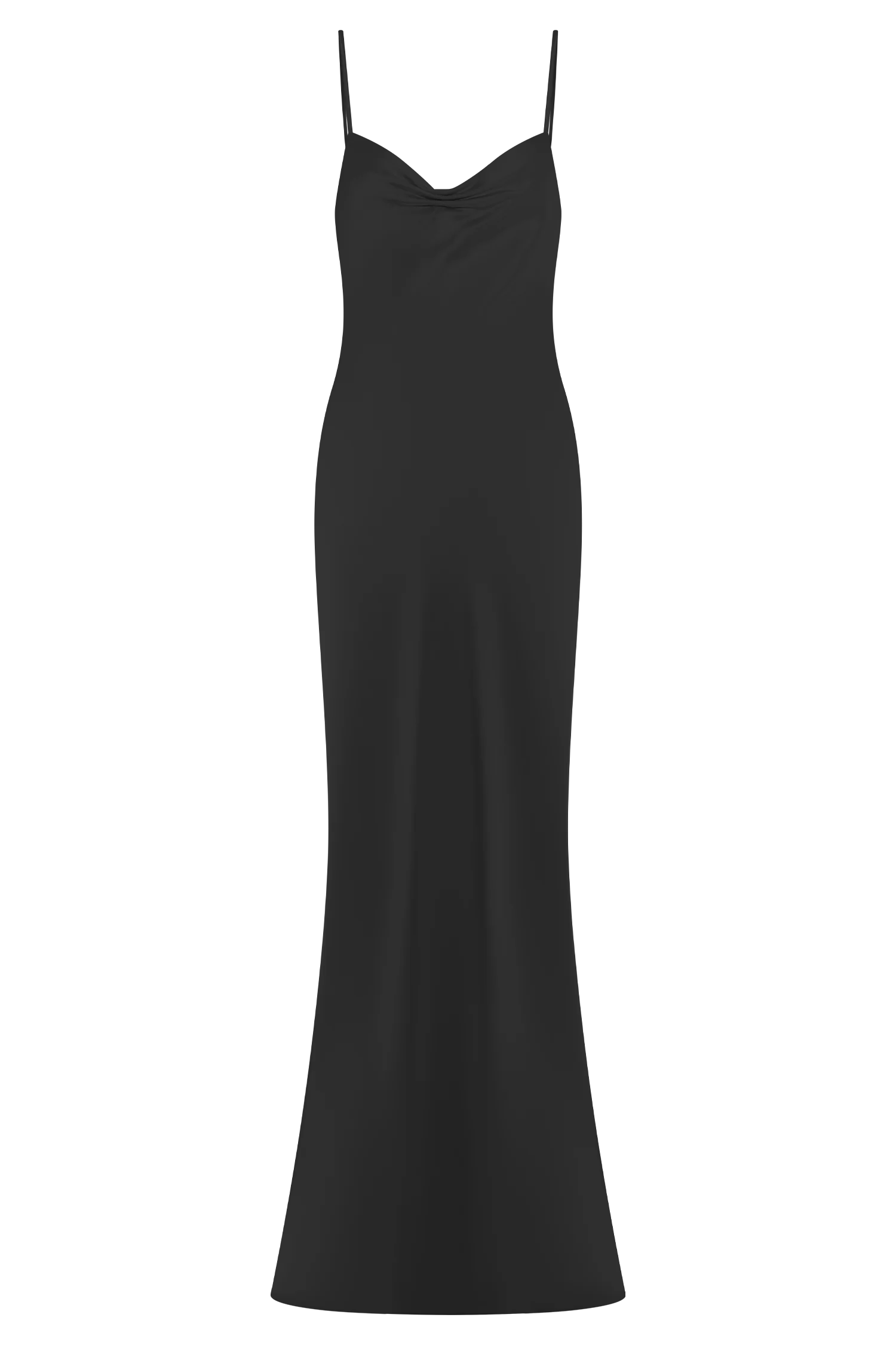 Lilly Sweetheart Satin Maxi Dress Black