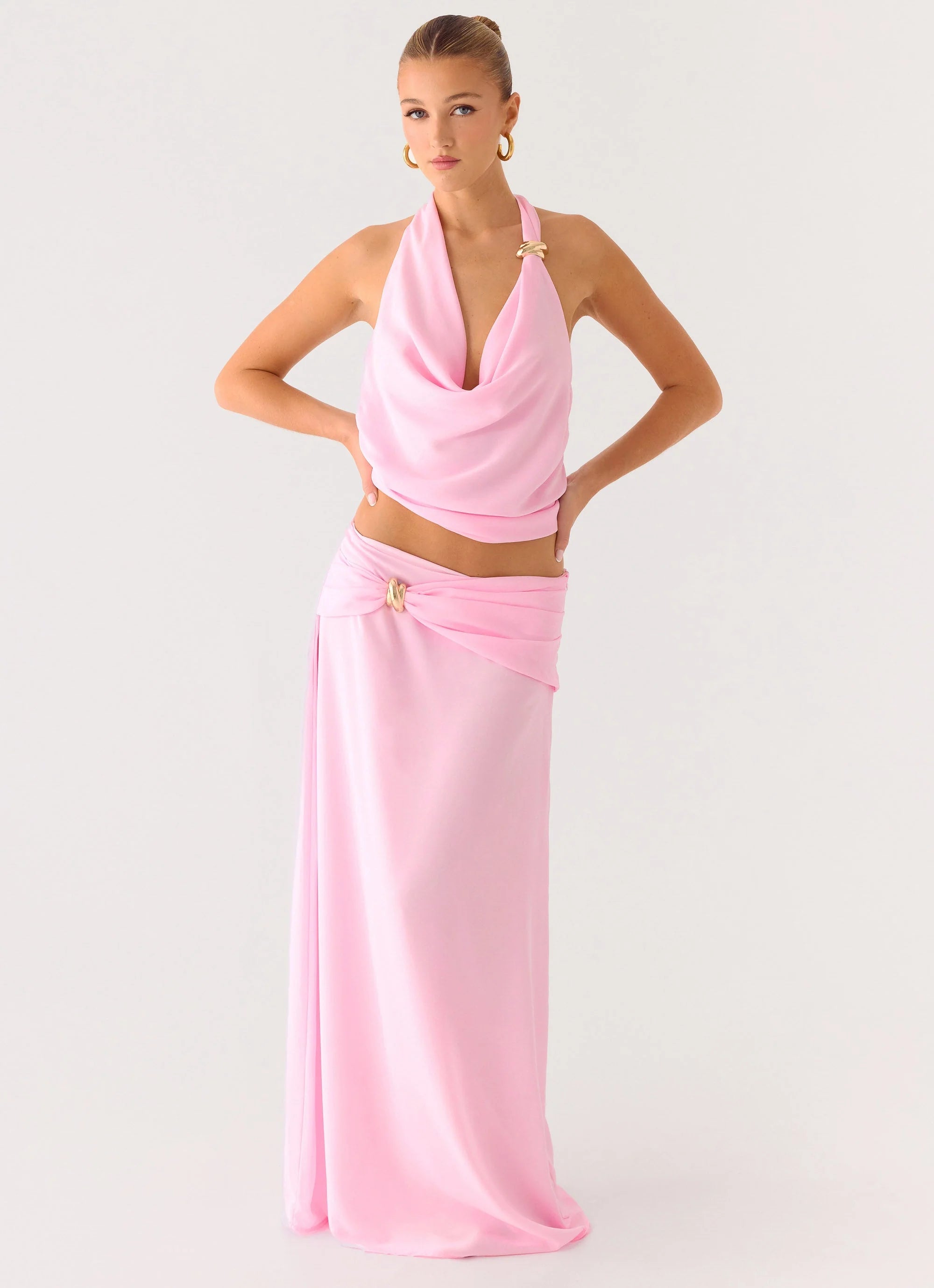 Anuhea Cowl Top Pink