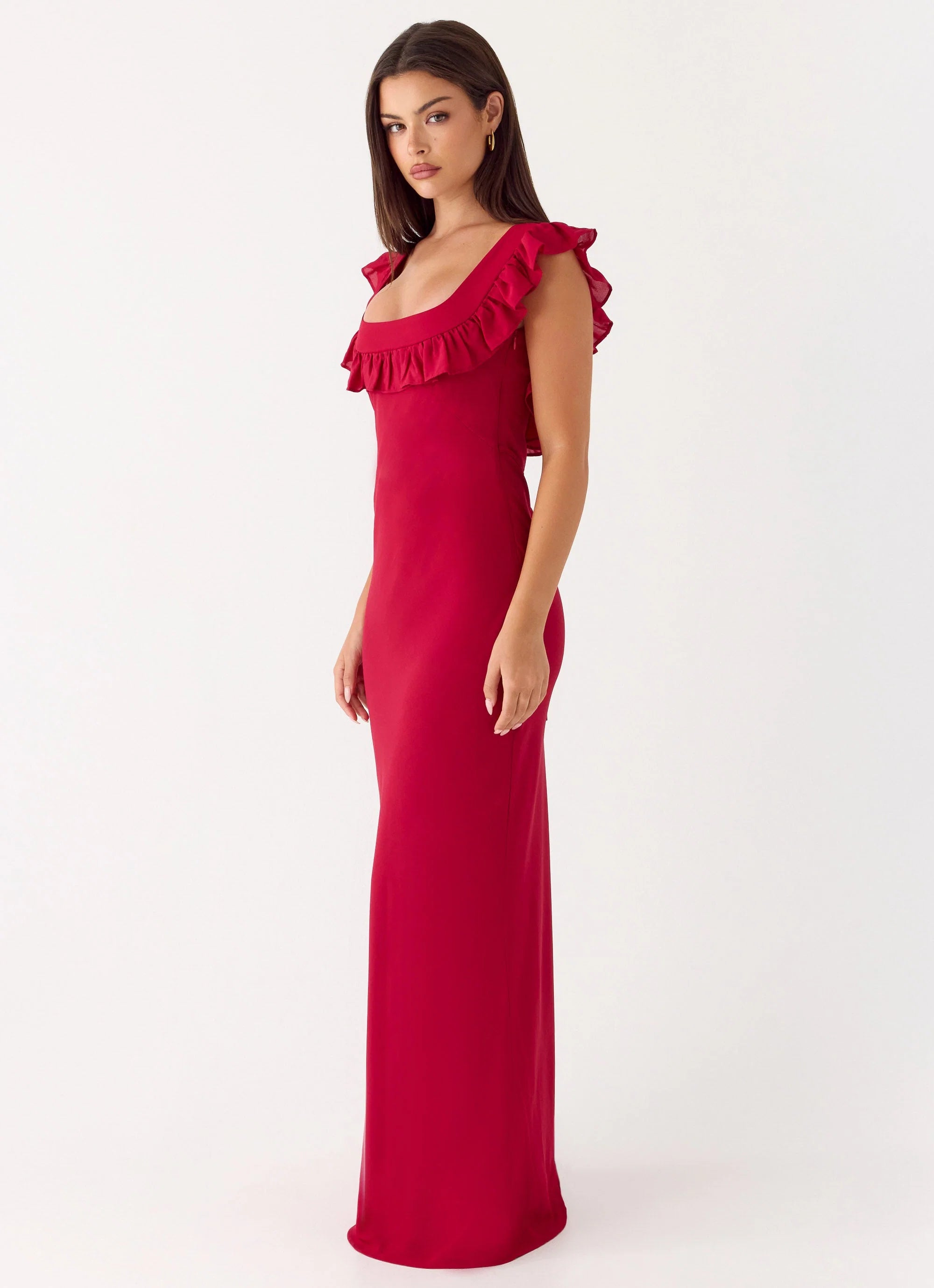 Malina Maxi Dress Deep Red