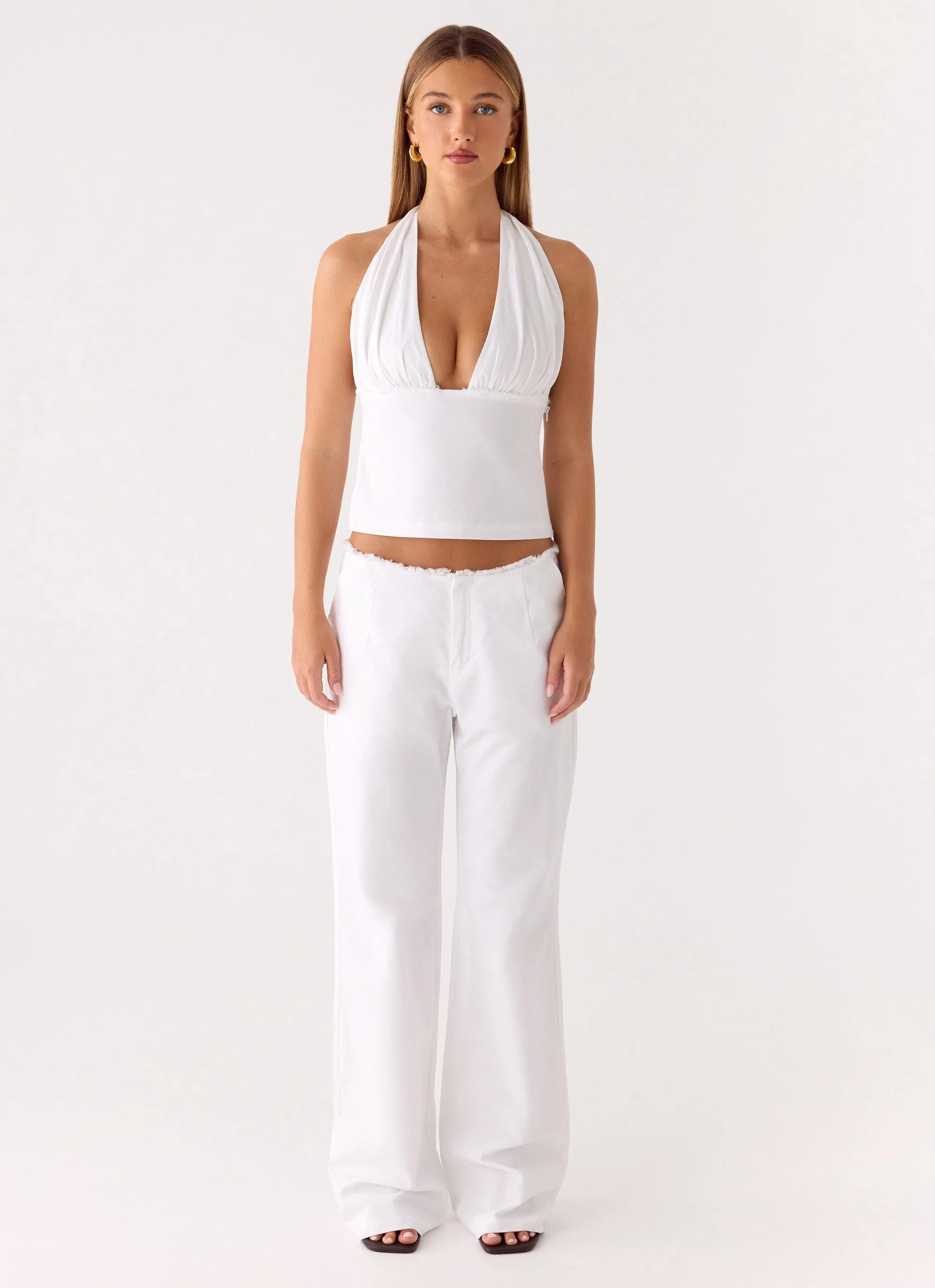 Josephina Linen Pant White