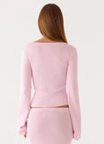 Colipso Long Sleeve Top Pink