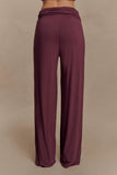 Ramona Modal Straight Leg Pant Mahogany