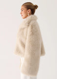 Moonscapes Faux Fur Jacket Ivory