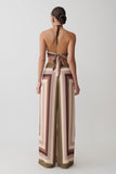 Rachel Chiffon Straight Leg Pants Multi Stripe
