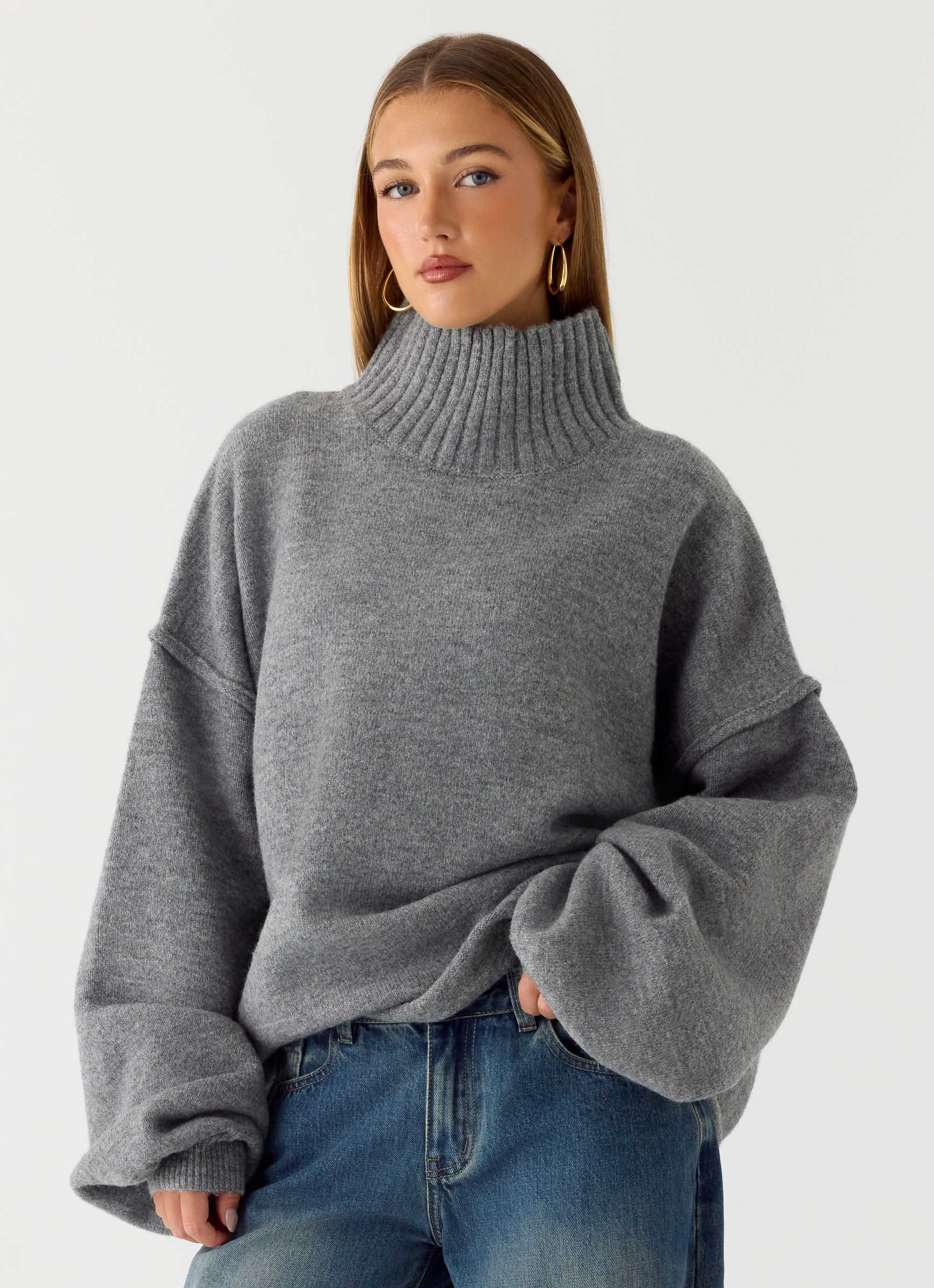 Roux Knit Sweater Grey