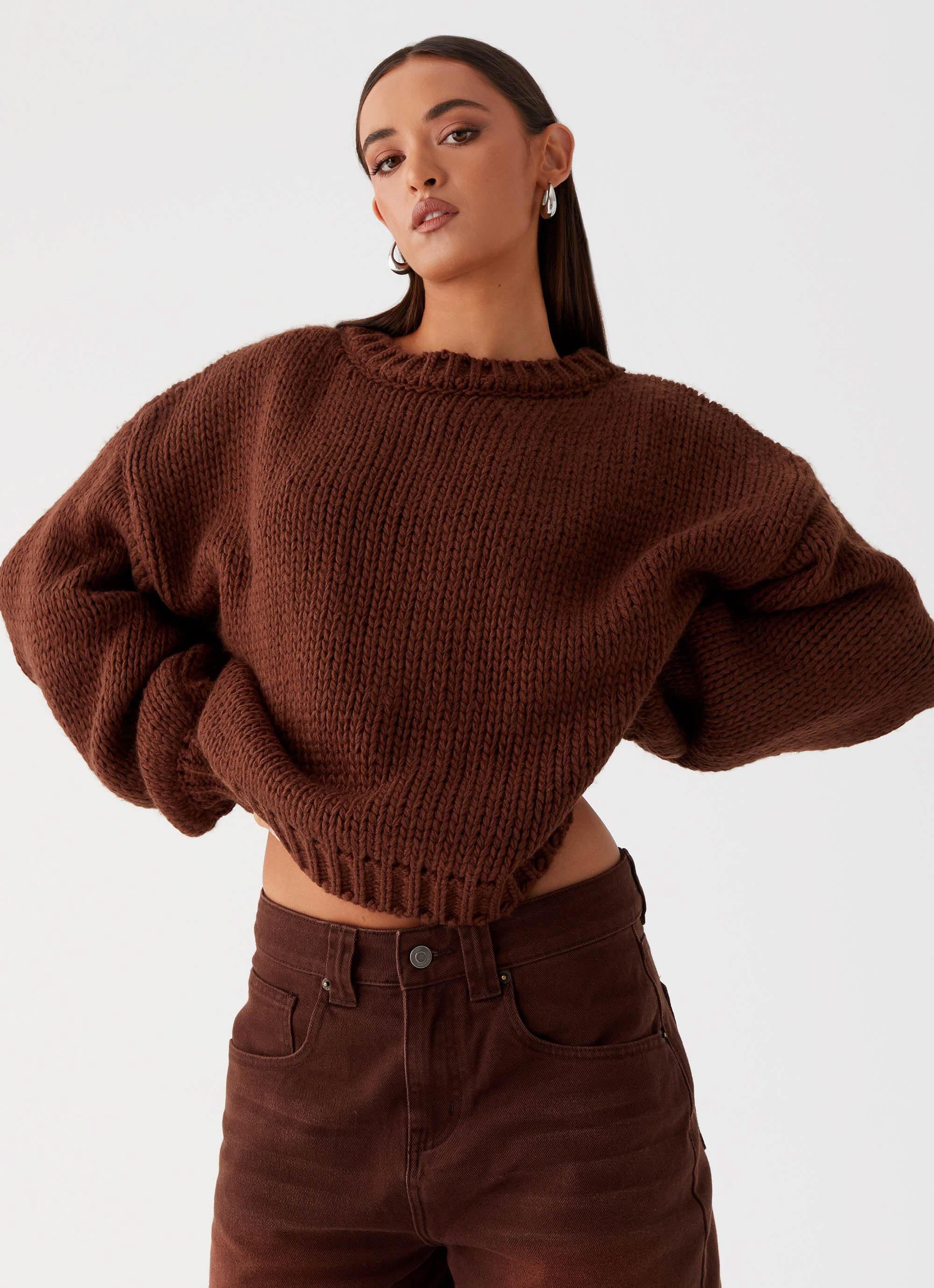Costella Knit Sweater Brown