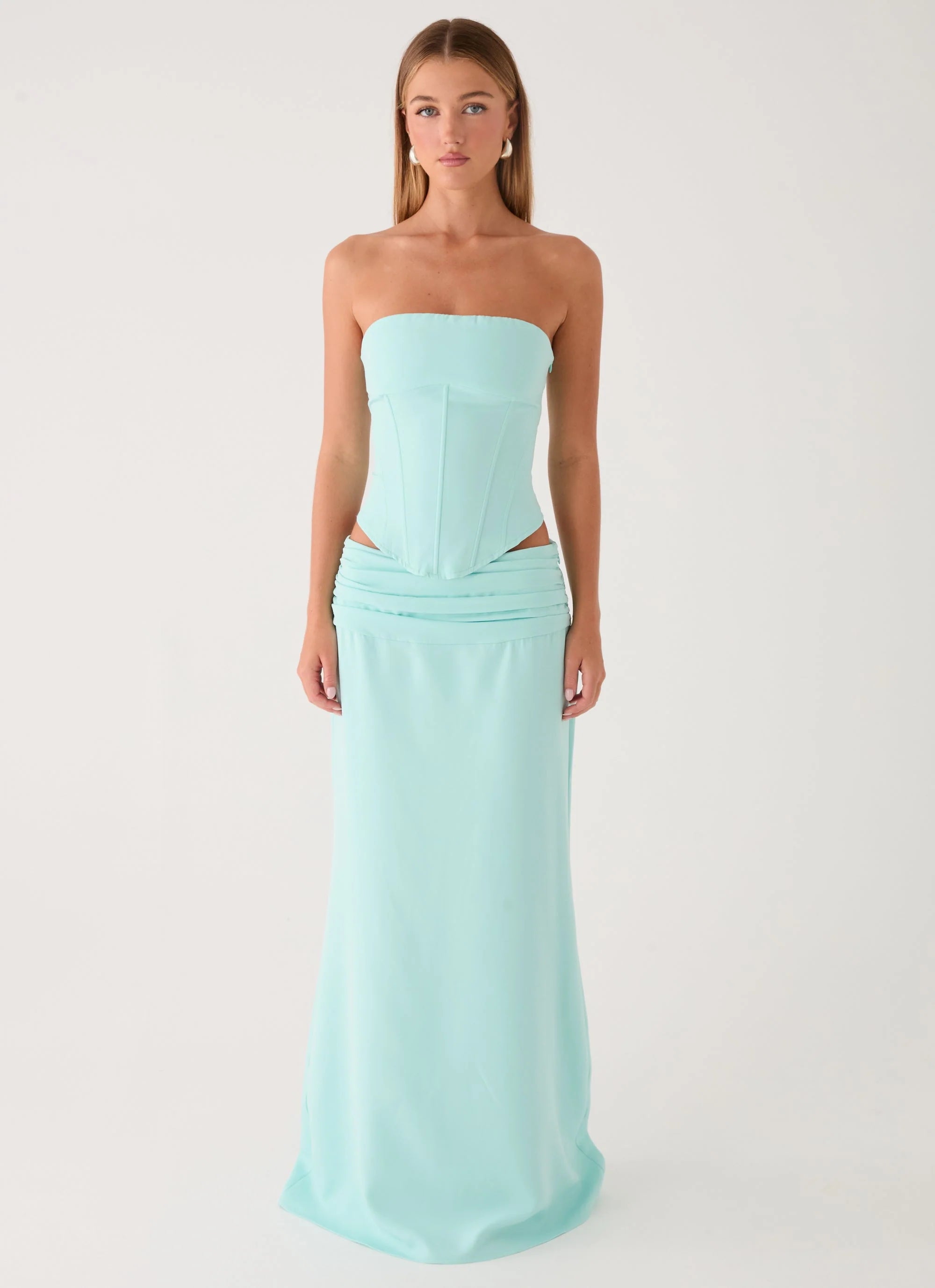 Tillie Maxi Skirt Aqua