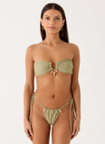 Corali Strapless Bikini Top Pale Olive