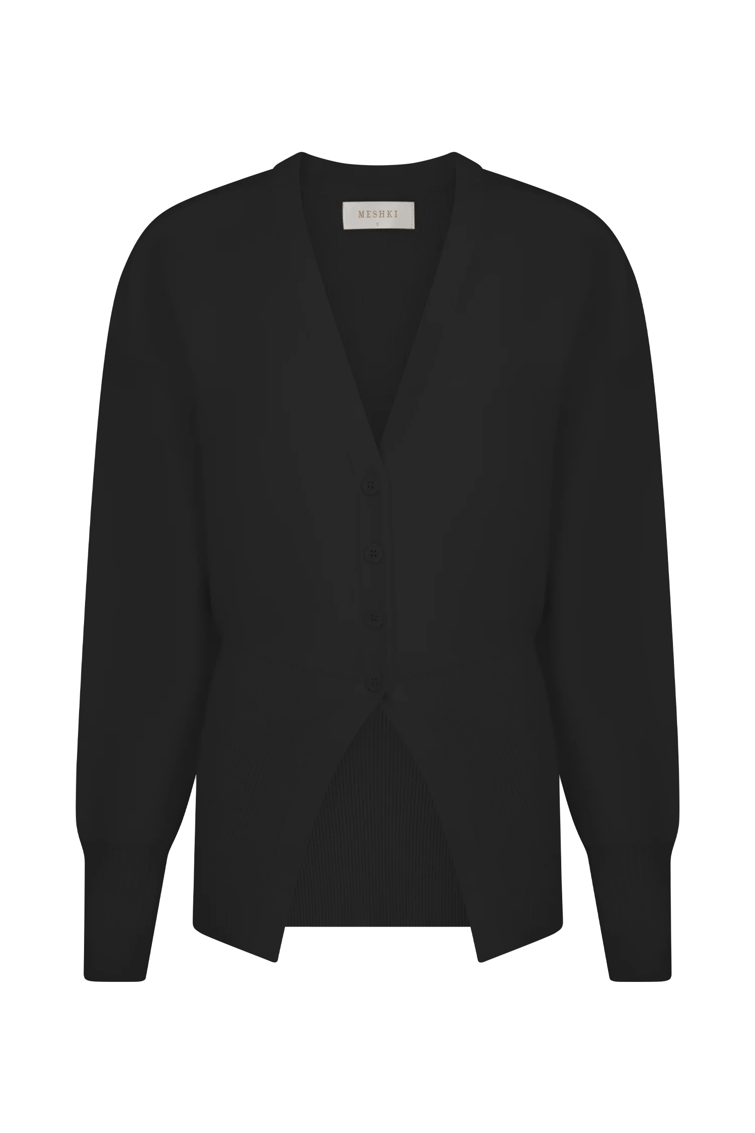 Alexia Buttoned Oversized Cardigan Black