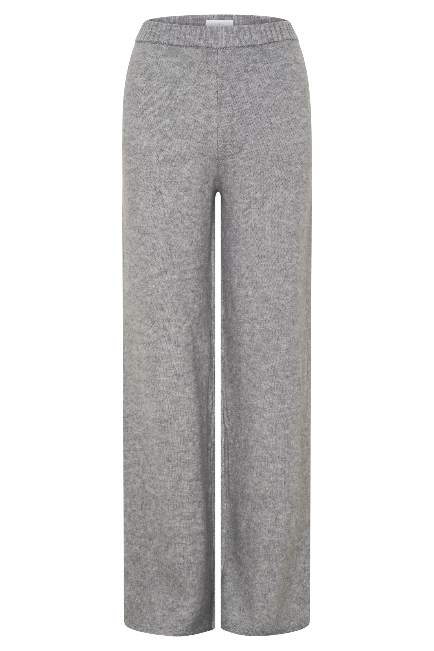 Evan Knit Wide Leg Pants Grey Marle