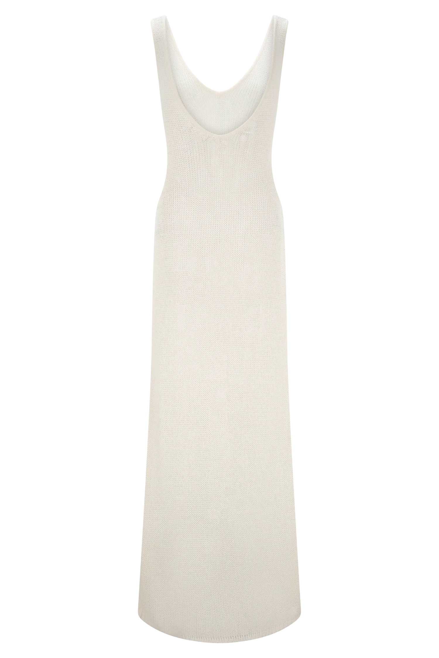 Ari Tape Yarn Knit Maxi Dress White