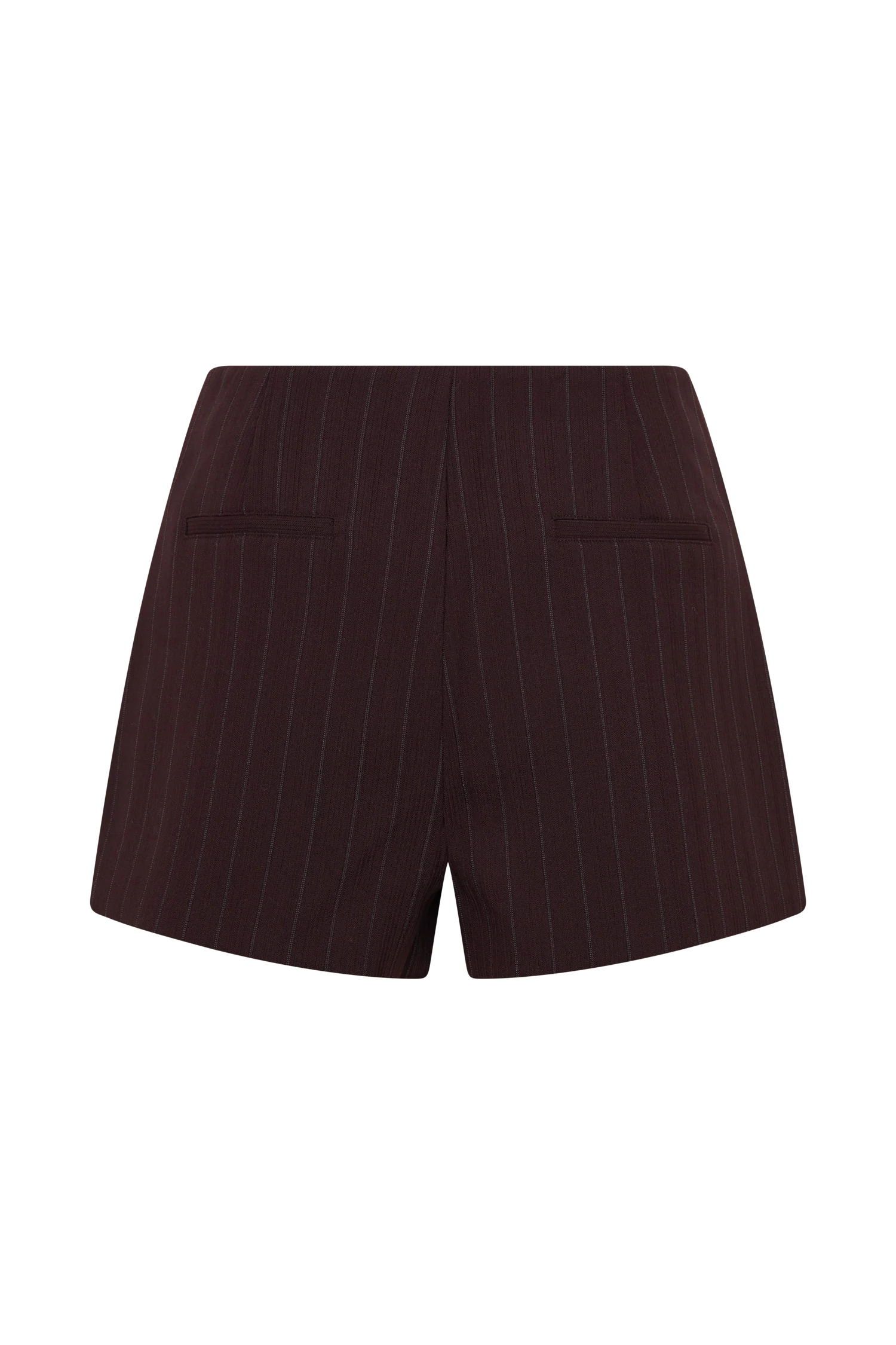 Agatha Suiting Shorts Plum Pinstripe