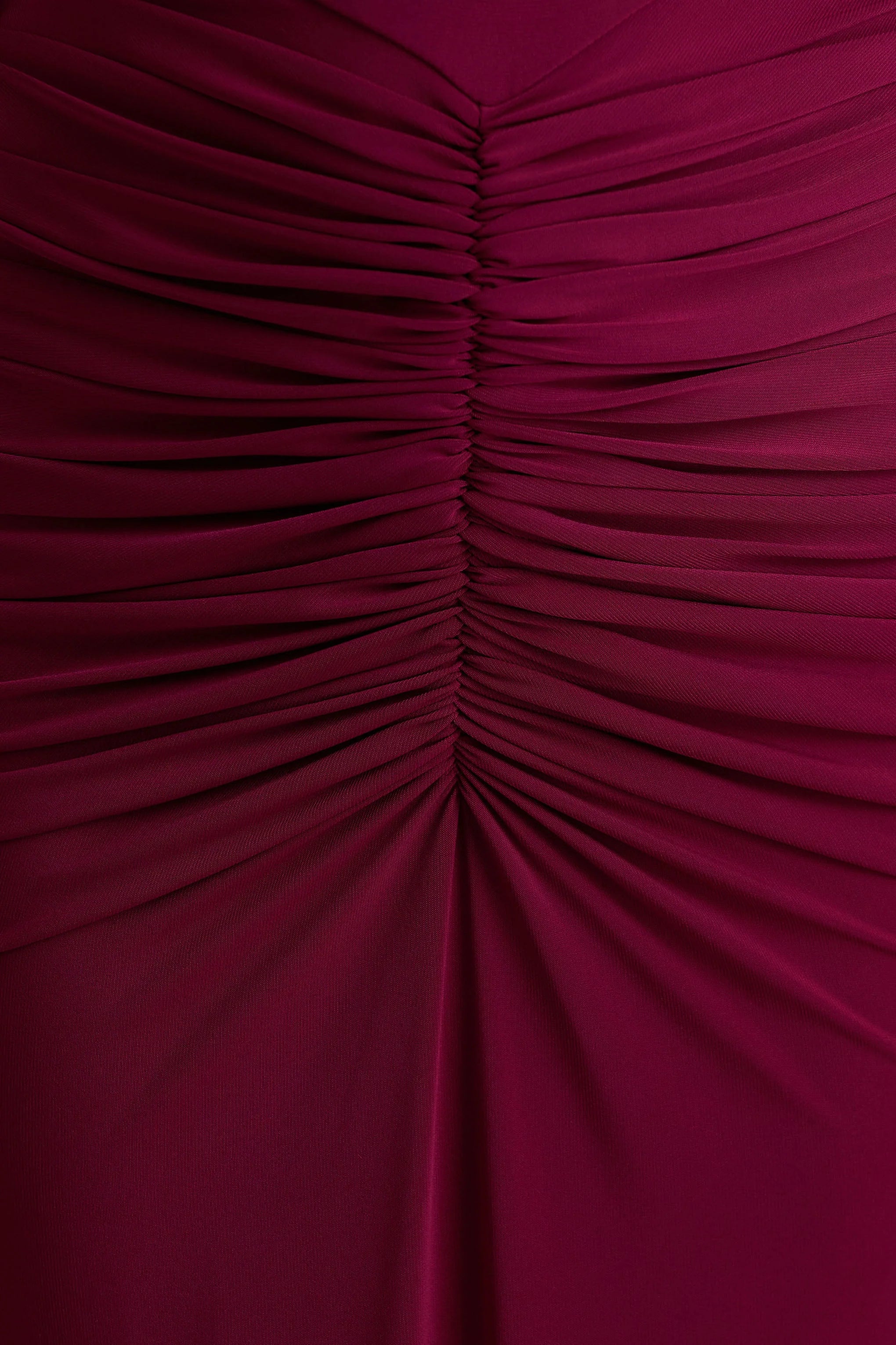 Premiere Burgundy Boat Neck Maxi Dress With Open Back And Cape Sleeves
