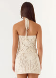 Astor Low Rise Mini Skirt Ivory