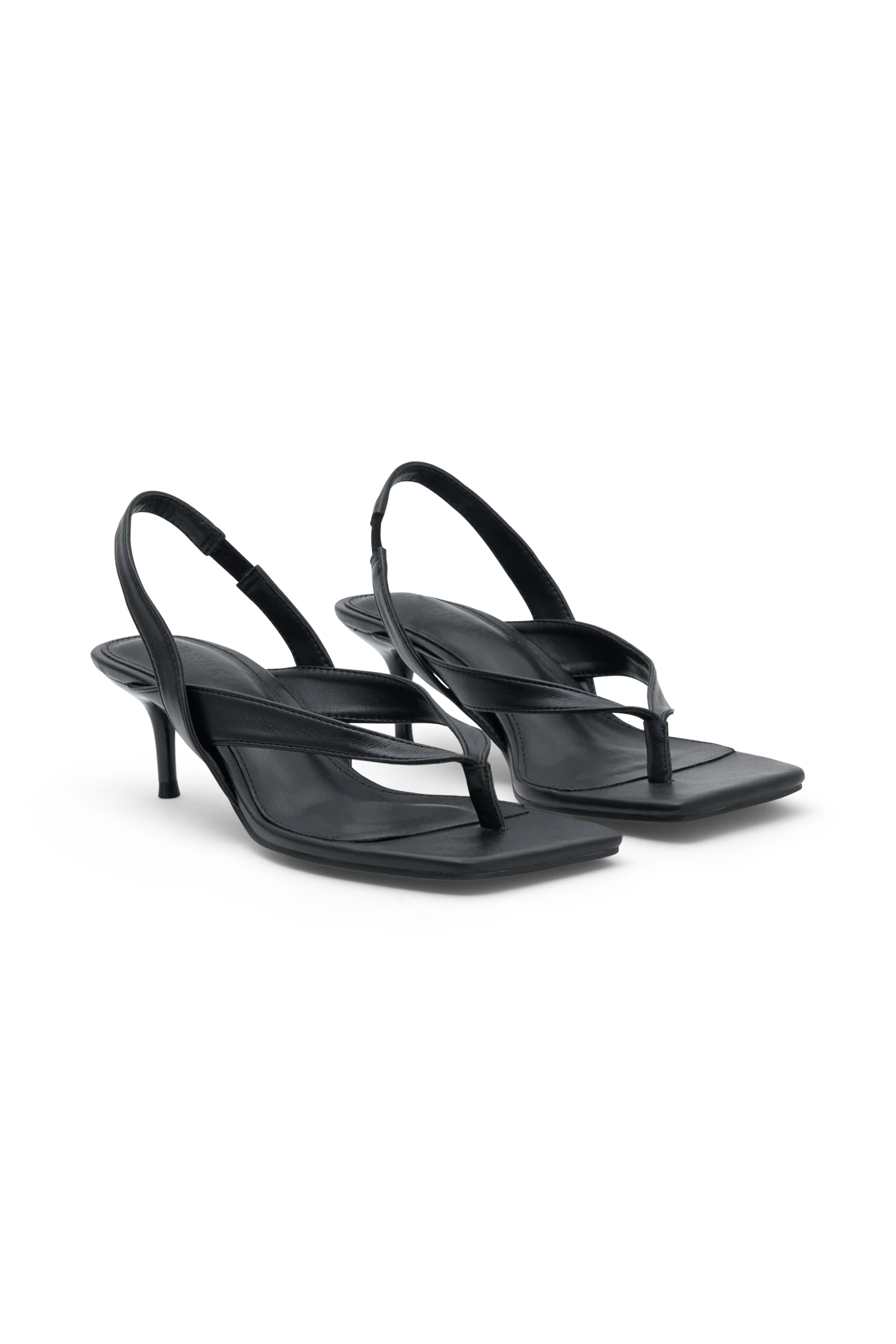 Mai Sling Back Thong Heel Black