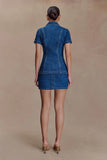 Ellie Denim Mini Skirt Dark Blue