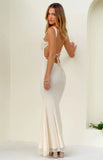 Beverley Cream Mesh Maxi Dress