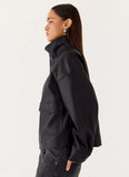 James PU Bomber Jacket Black
