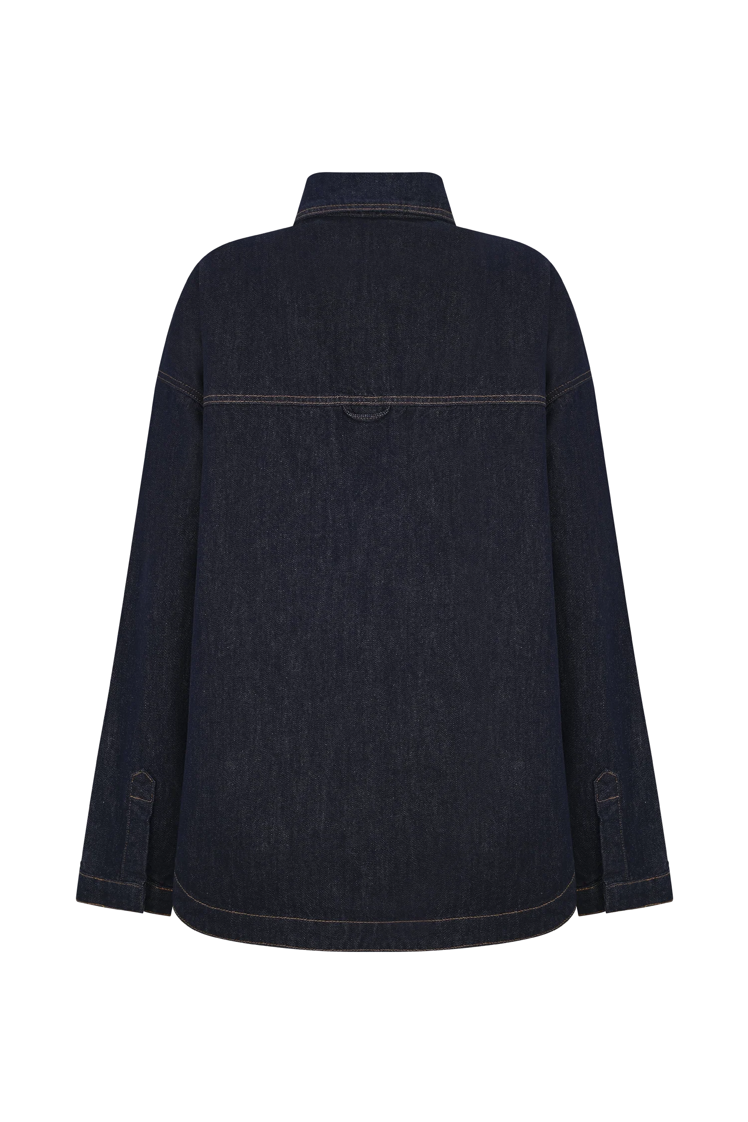 Lioda Oversized Denim Shirt Washed Indigo Blue