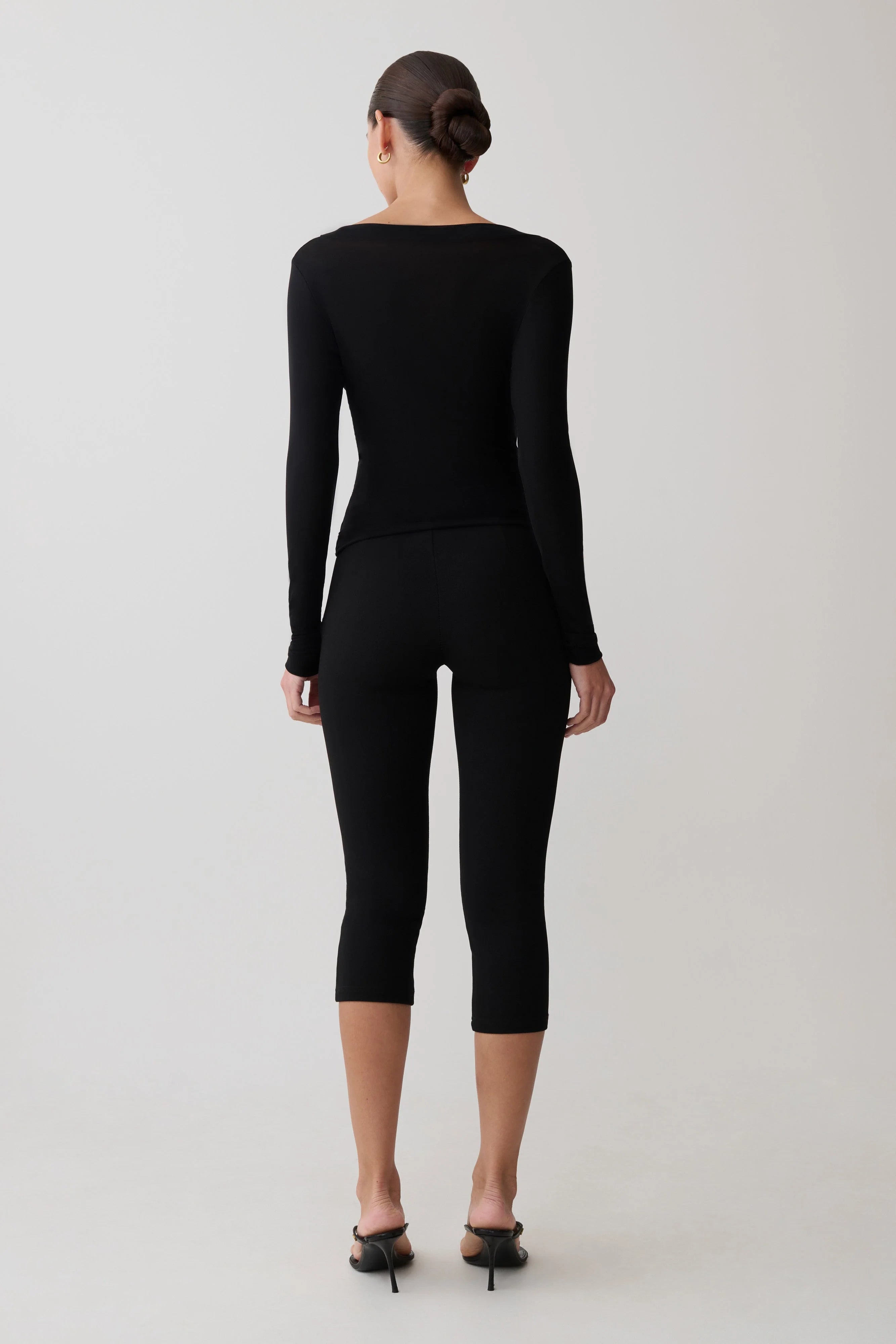 Lumi Long Sleeve Mesh Top Black
