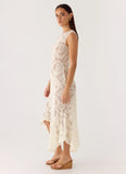Janayia Midi Dress Ivory