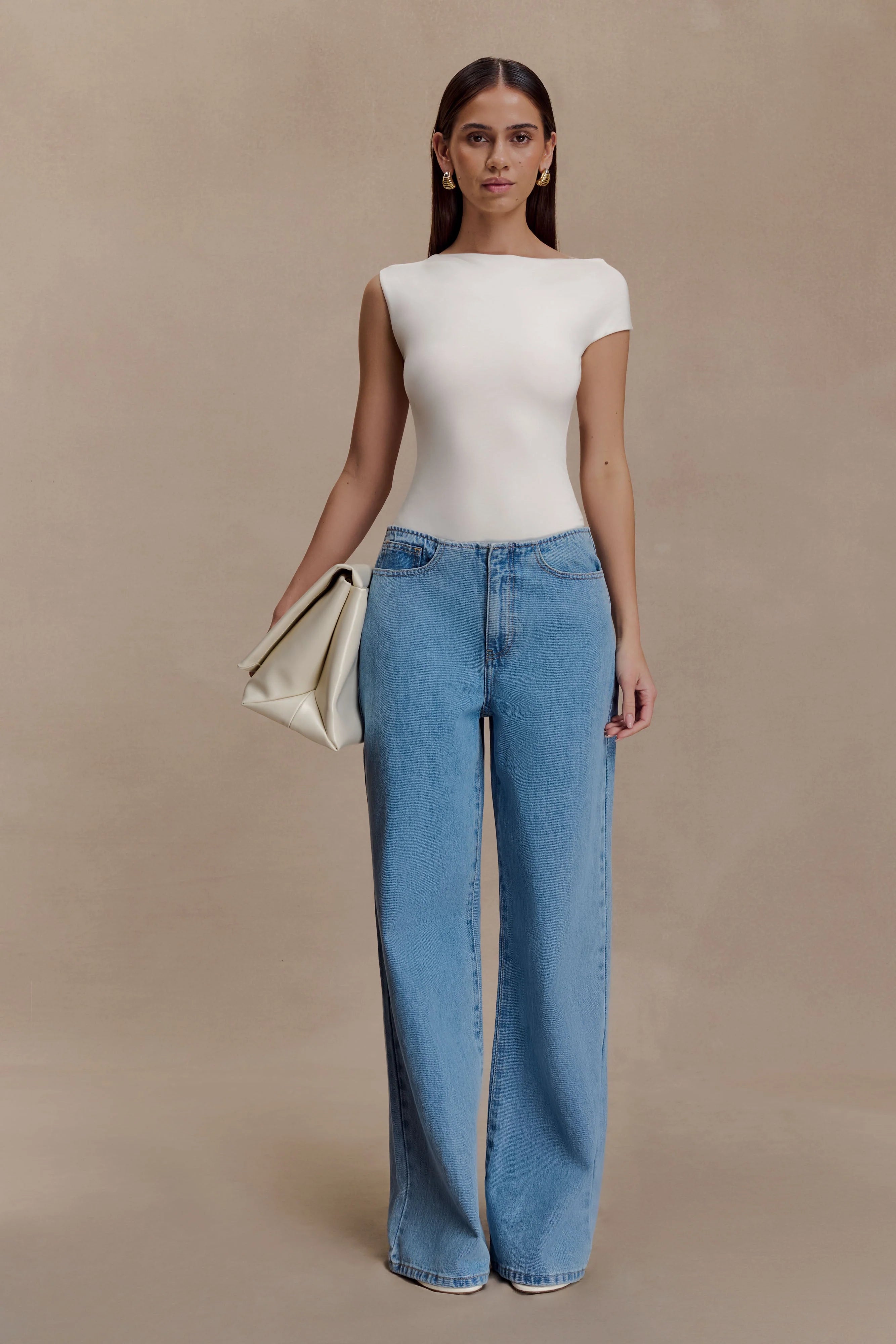 Niamh Modal Twist Back Bodysuit Ivory