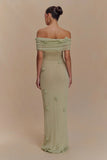 Brynn Orchid Knit Maxi Dress Pastel Green
