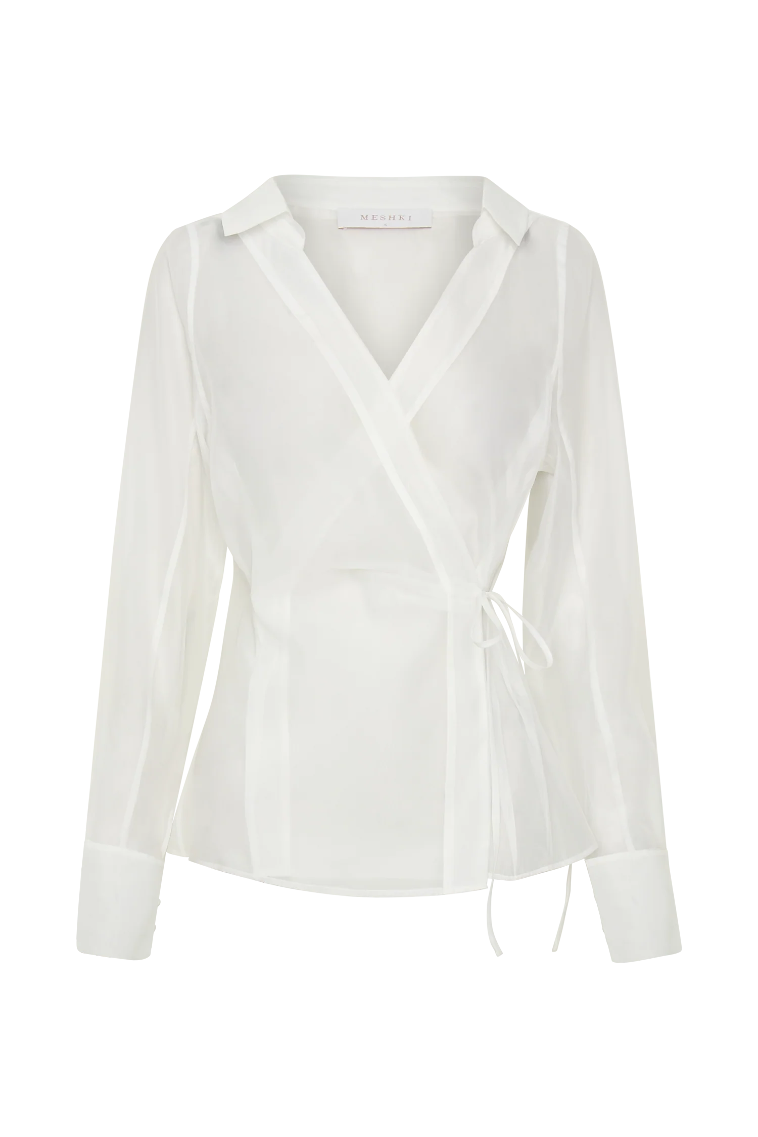 Frankie Organza Cross Over Shirt White