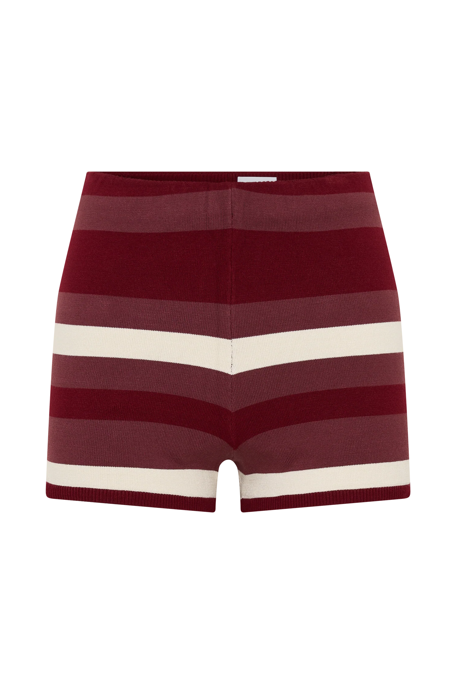 Philly Stripe Knit Short Burgundy Cream