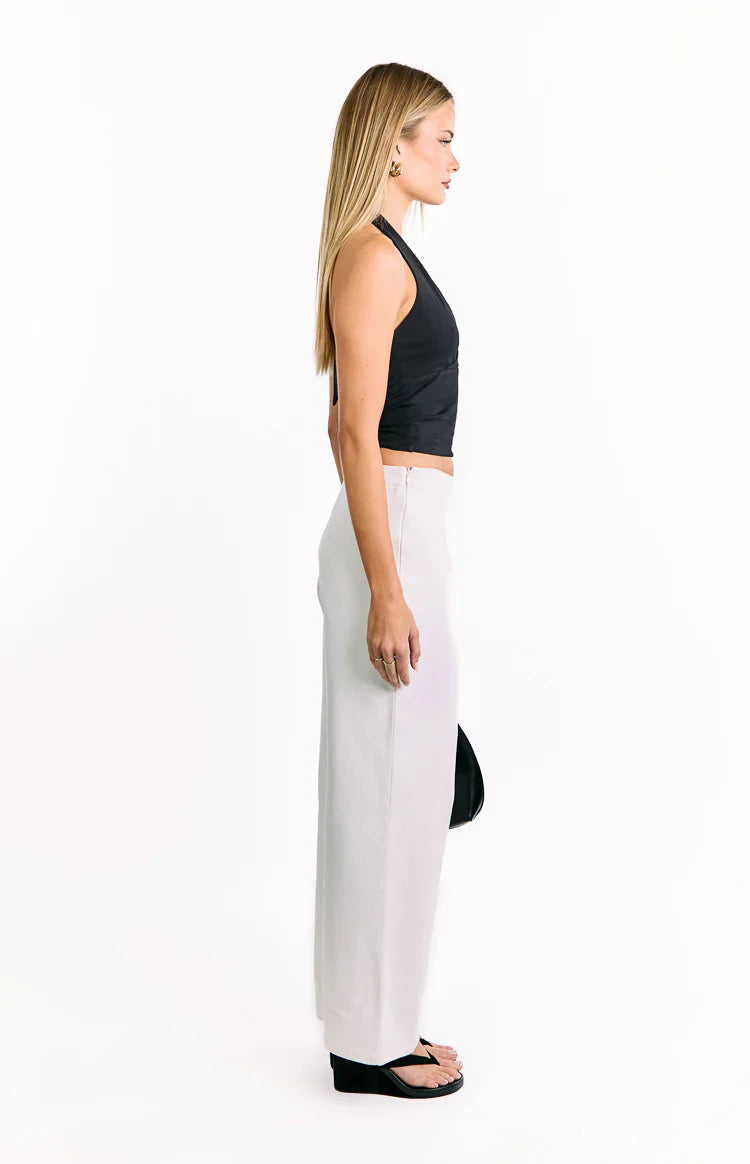 Lila Off White Buckle Pants