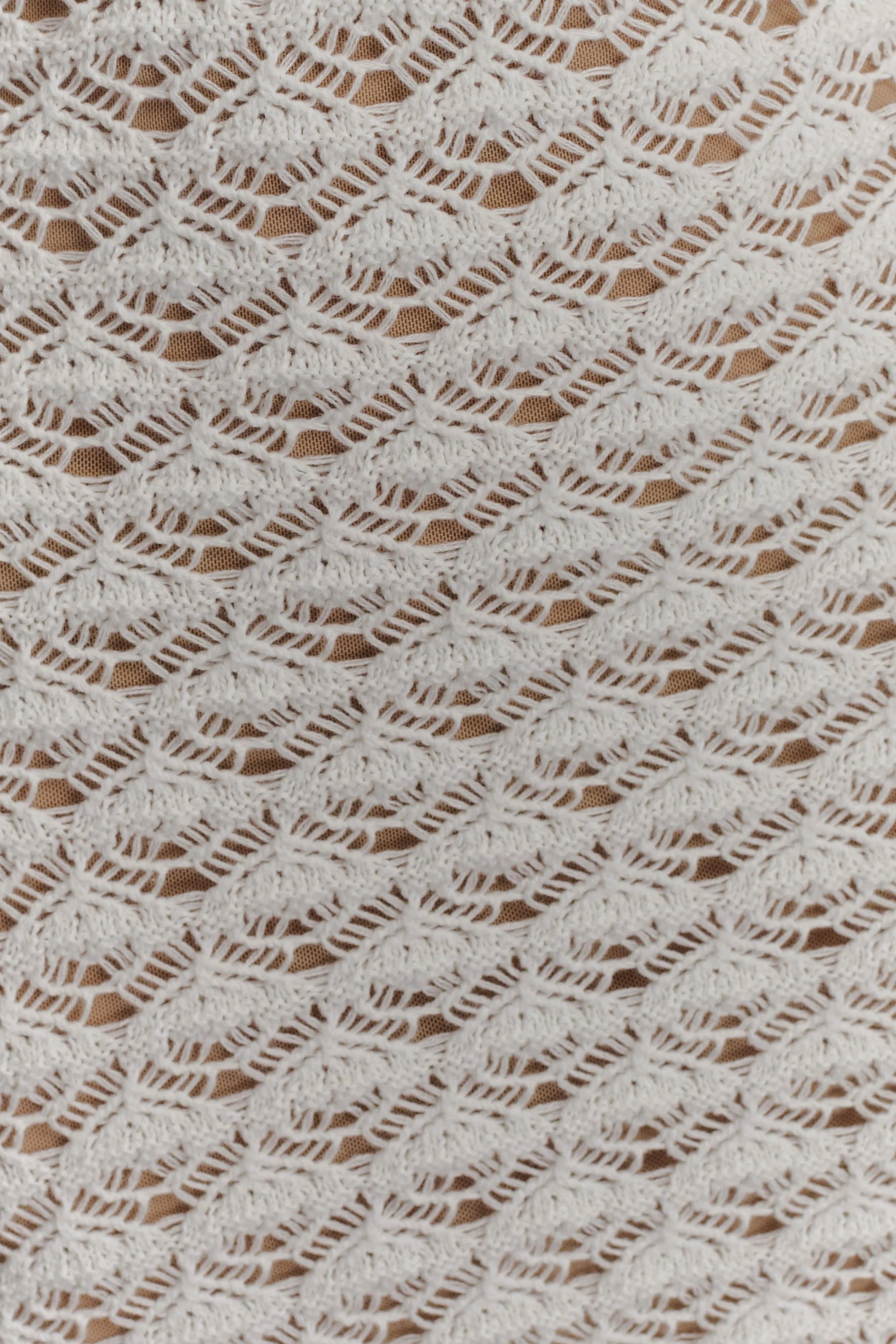 Brigid Ruffle Knit Sleeveless Dress Ivory