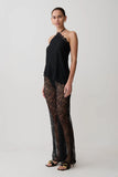 Theodosia Wide Leg Lace Pants Black