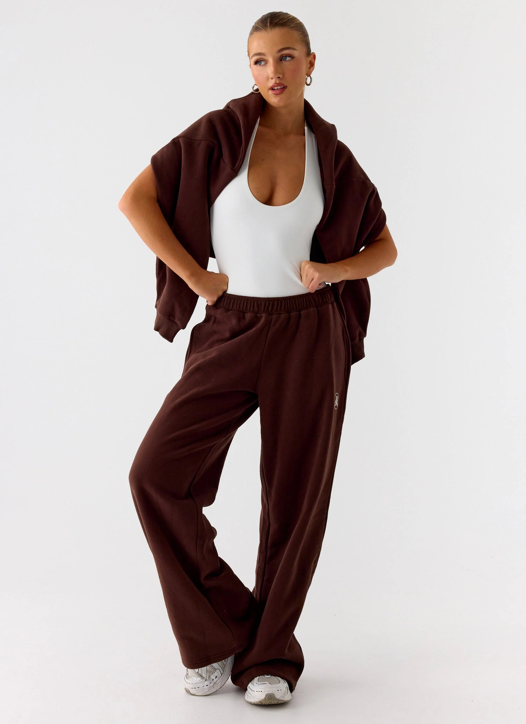 Signature Low Rise Sweatpants Chocolate