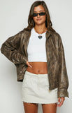 Lioness Kenny Chocolate Bomber Jacket