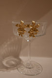 Infatuated Drop Flower Earrings Gold