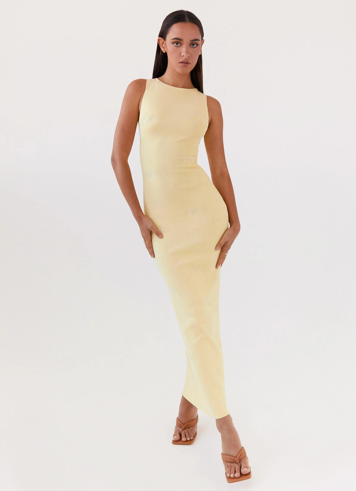 Holly Knit Maxi Dress Yellow