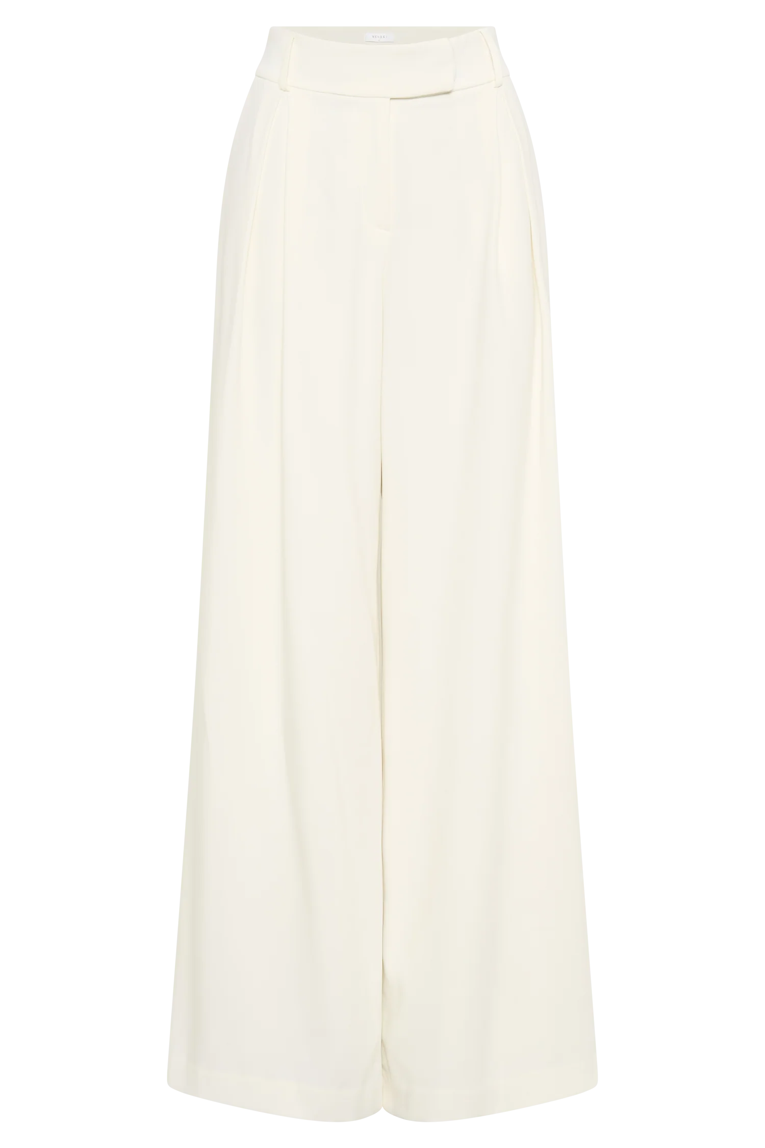 Jacqueline Pleated Wide Leg Pants Ivory