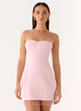 Arista Strapless Mini Dress Pink