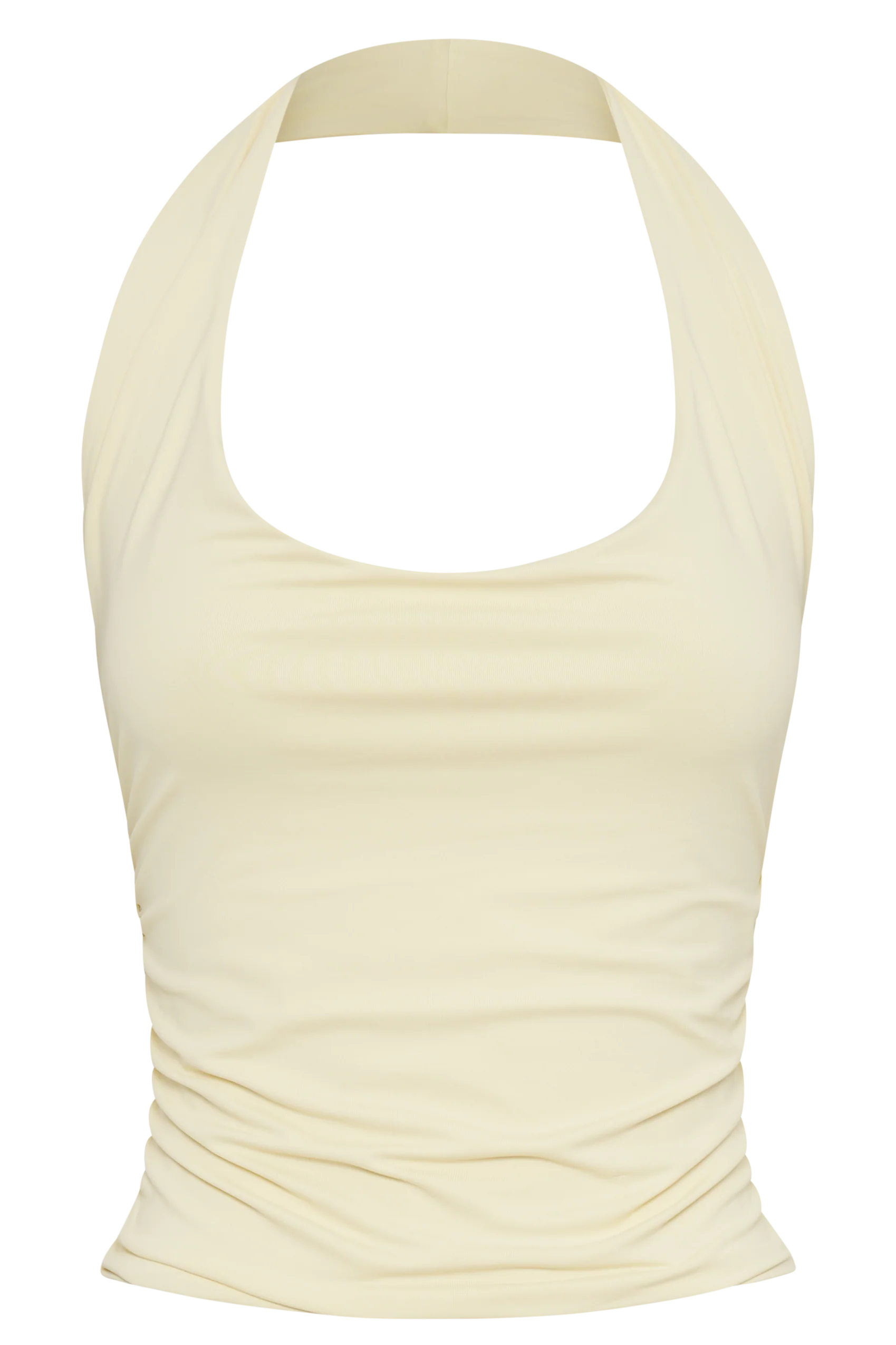 Marie Recycled Halter Top Lemon Sherbet