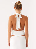 Ashi Cowl Top White