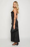 Merlo Black Strapless Formal Maxi Dress