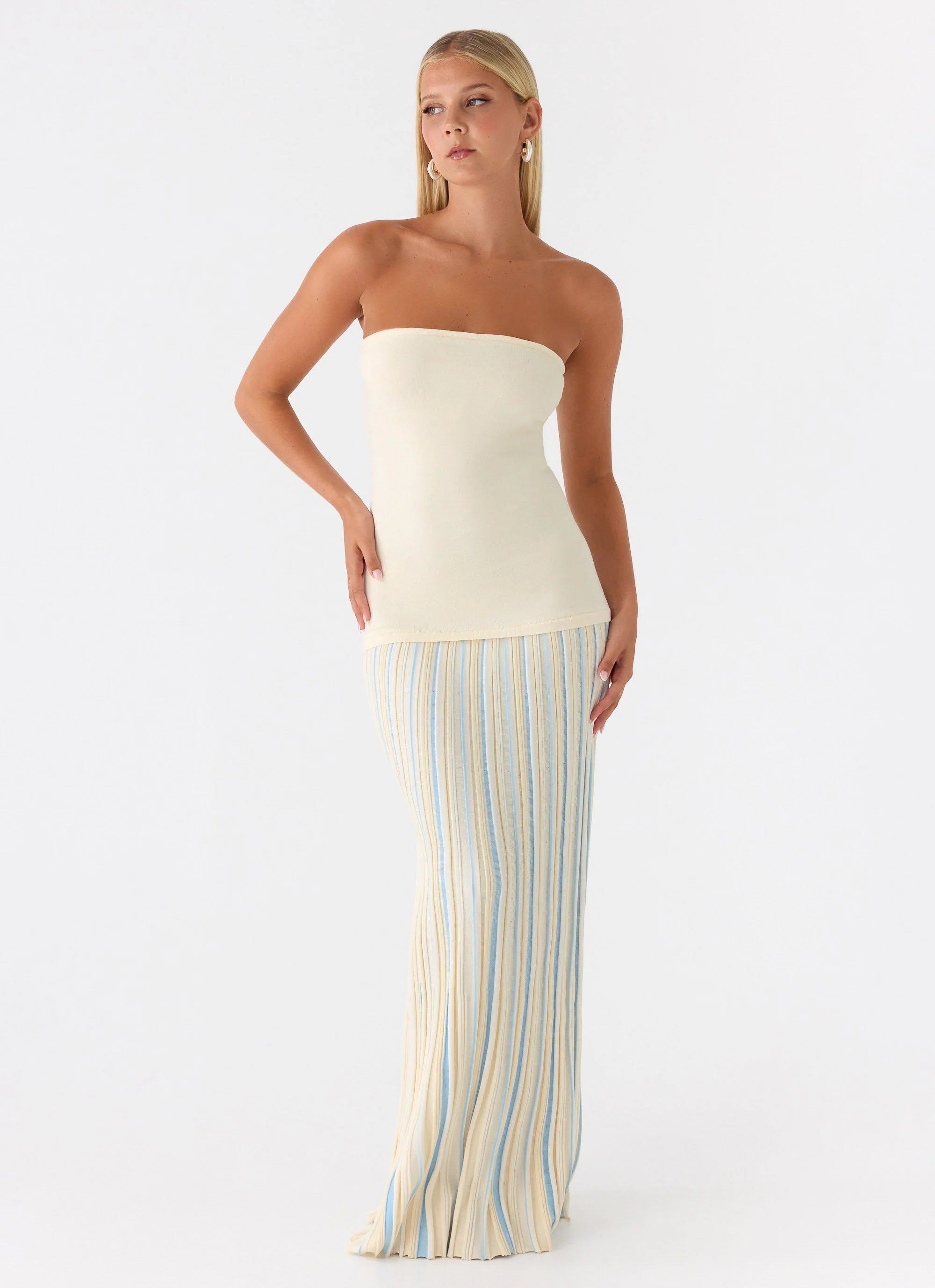 Otillie Knit Maxi Dress Yellow
