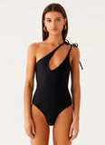 Drifted One Piece Swimsuit Black
